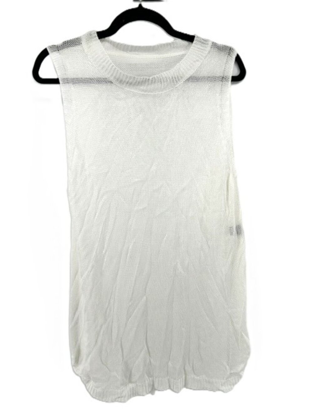 Shein Curve Crewneck Knit Top Side Slits Size OXL 12 Swim Coverup Side Slit